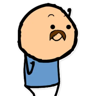 😮 sticker, Cyanide and Happiness, cartoon, personage telegram sticker