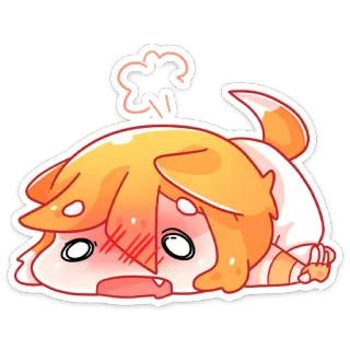 😫 Chibi, Hoạt hình, Dễ thương, Anime, Ngượng ngùng, Đỏ mặt whatsapp sticker