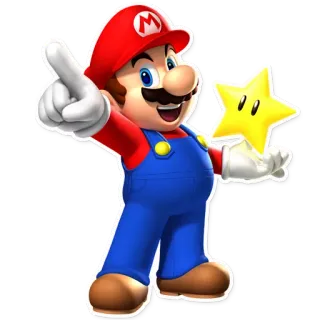 👆 Mario mario, nintendo, super mario, videospiel, stern telegram sticker