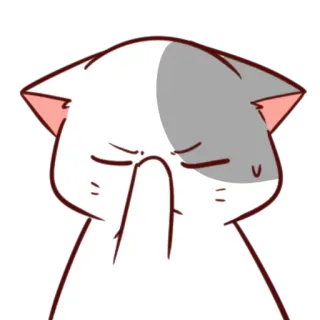 💆‍♀️ mèo, động vật, ngón giữa, xúc phạm, cử chỉ, dễ thương, nhãn dán telegram sticker