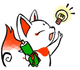 💡 raposa, lâmpada, ideia, animal, desenho animado, fofo whatsapp sticker