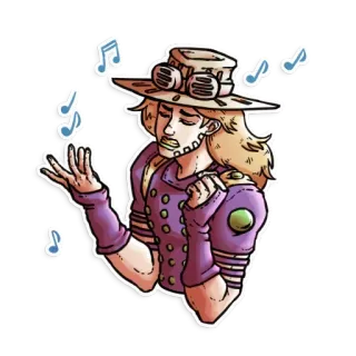 🤠 Johnny Joestar JoJo's Bizarre Adventure อนิเมะ, ตัวละคร, แฟนอาร์ต, เพลง, โจโจ้, โจโจ้ ล่าข้ามศตวรรษ telegram sticker