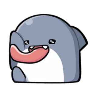 😭 돌고래, 만화, 귀여운, 동물, 웃긴 telegram sticker