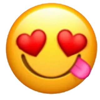 😍 эмодзи, любовь, глаза-сердечки, нежность, счастливый whatsapp sticker