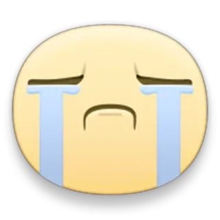 😭 huilen, emoji, verdrietig, tranen whatsapp sticker