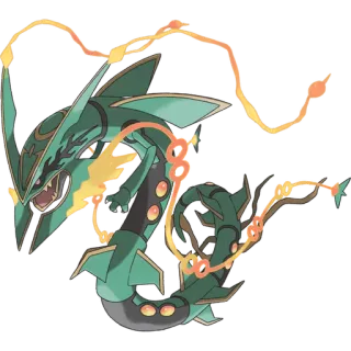 🐉 Rayquaza Pokemon pokemon, rayquaza, dragon, green, anime, monster telegram sticker