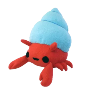 🐚 granchio, paguro, peluche, pupazzo, creatura marina telegram sticker