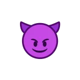 😈 devil, emoji, purple, horns, evil, demon telegram sticker