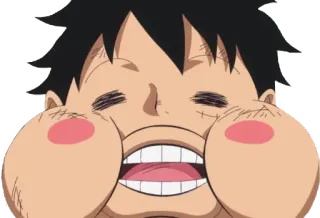 🤢 Luffy One Piece anime, cartoon, funny, luffy, one piece whatsapp sticker