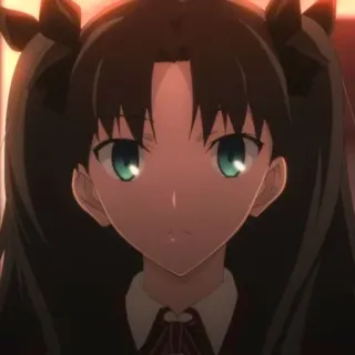 ☹️ Rin Tohsaka Fate/stay night Anime, Ragazza, Personaggio, Illustrazione telegram sticker