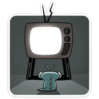 📺 тв, монстр, мультфильм, персонаж telegram sticker