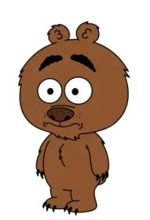 😐 Bär, Cartoon, Tier, Braunbär, süß telegram sticker
