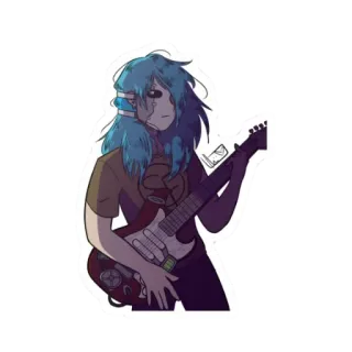 🎸 Sal Fisher Sally Face Sal Fisher, Sally Face, Gitarre, Fanart, Indie Game telegram sticker