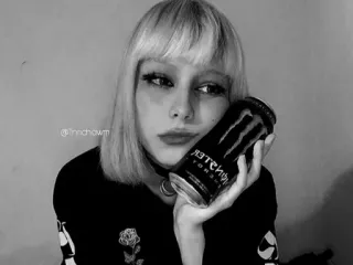 🗞 girl, monster energy, drink, teen, can telegram sticker