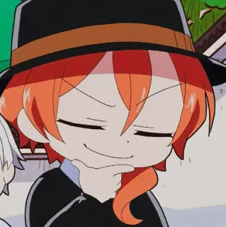 🥐 Chuuya Nakahara Bungo Stray Dogs Anime, Chibi, Manga, Bungo Stray Dogs, Nakahara Chuuya, Charakter whatsapp sticker