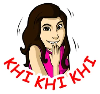 🙍 KHI KHI KHI whatsapp sticker