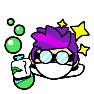 ✨ wetenschapper, toverdrank, scheikunde, laboratorium, cartoon, experiment telegram sticker