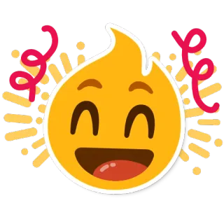 🍾 fire, emoji, celebration, happy, sparkling, party whatsapp sticker
