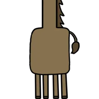 ⚪️ animal, cheval, quadrupède, mammifère, dessin animé, illustration whatsapp sticker