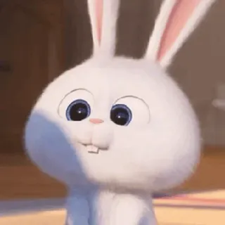 🍓 Snowball The Secret Life of Pets กระต่าย, บันนี่, น่ารัก, สัตว์, ขาว, การ์ตูน telegram sticker