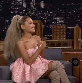 🌙 Ariana Grande woman, singer, celebrity, dress, person telegram sticker