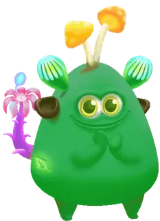 👏 Mostro, Verde, Funghi, Alien, Creatura, Cartone animato, Gioco di mostri telegram sticker