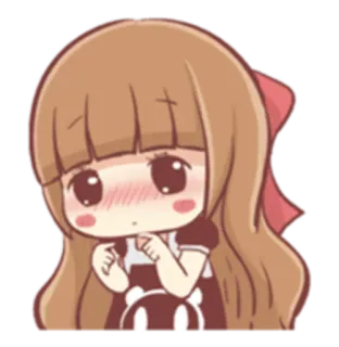 😳 Anime, Cartoon, Kawaii, Süß, Mädchen, Sticker telegram sticker