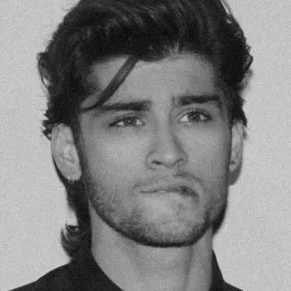 🎶 Zayn Malik 가수, 유명인, 인물사진, 남자, 흑백, 얼굴 telegram sticker