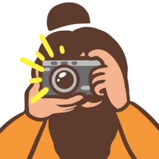📹 aparat, fotografia, osoba, portret, robienie zdjęcia, kreskówka whatsapp sticker