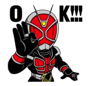 🆗 Anime, Rood, Zwart, Personage, Cartoon telegram sticker