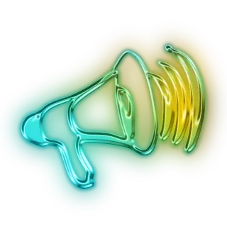 🎺 megaphone, loudspeaker, communication, sound, voice, announcement telegram sticker