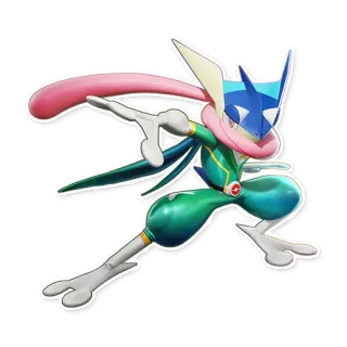 ☀️ Greninja Pokemon, Ninja, Grenouille, Combat telegram sticker