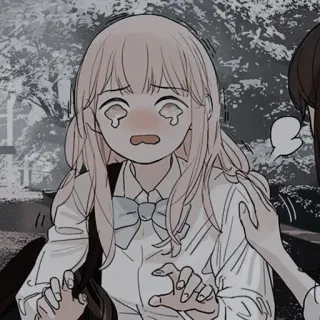 🍜 anime, crying, girl, emotional, sad, manga telegram sticker