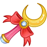 🎁 baguette, magie, lune, rouge, dessin animé, étoile, étincelle, ruban whatsapp sticker