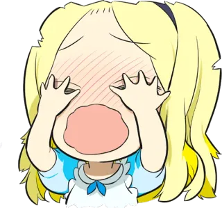 😱 动漫, 女孩, 哭泣, 悲伤, 情绪化, Q版, 卡通 whatsapp sticker