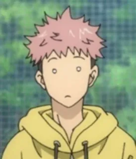🤔 Yuji Itadori Jujutsu Kaisen Anime, Personaggio, Jujutsu Kaisen, Yuji Itadori, Manga telegram sticker