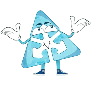 🤷‍♂️ 마스코트, 만화, 캐릭터, 삼각형 telegram sticker
