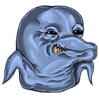 🤗 delfino, meme, divertente, cartone animato, animale, creatura marina telegram sticker