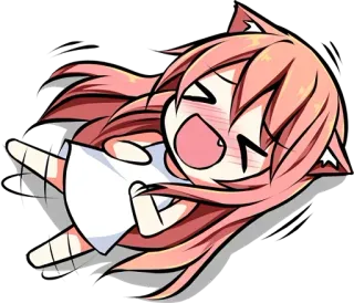 😂 Animé, Dessin animé, Chibi, Mignon, Kawaii, Manga, Animé, Fille chat telegram sticker