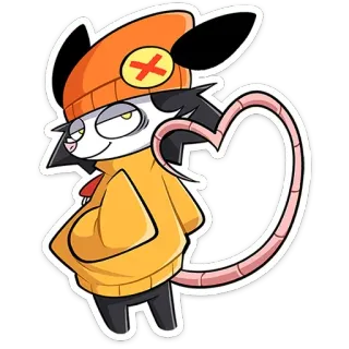 😏 cartoon, kat, personage, sticker, dier telegram sticker