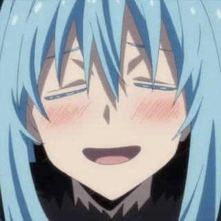 😊 Rimuru Tempest That Time I Got Reincarnated as a Slime Аниме, Улыбка, Милый, Исекай, Слизь telegram sticker