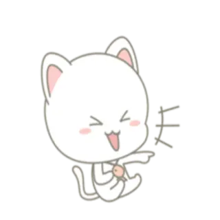 😂 夫 cat, cartoon, pointing, chinese telegram sticker