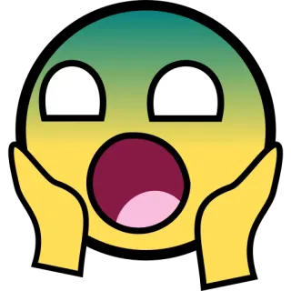 😱 shock, emoji, stupore, cartone animato, giallo, faccia, sorpresa telegram sticker