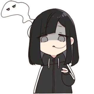 😨 Ragazza anime, Chibi, Carino, Kawaii, Manga telegram sticker