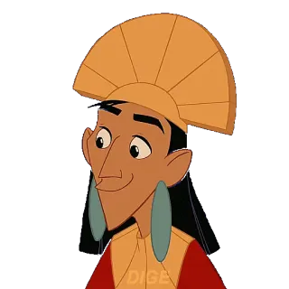 😺 Kuzco The Emperor's New Groove การ์ตูน, ดิสนีย์, จักรพรรดิ, คูสโก้, ลามะ telegram sticker