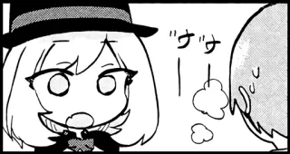 😯 ナサ anime, manga, cartoon, funny, cute, chibi telegram sticker