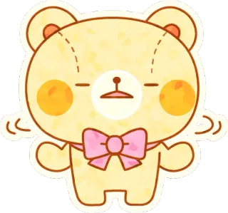 😑 boneka beruang, boneka binatang, beruang kartun, imut, kawaii telegram sticker