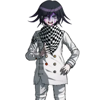 🙂 Kokichi Oma Danganronpa Аниме, Danganronpa, Кокичи Ома, Фиолетовые волосы, Персонаж, Злодей telegram sticker