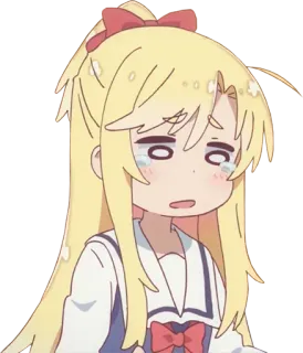 😧 Anime, chica, llorando, triste, dibujos animados telegram sticker