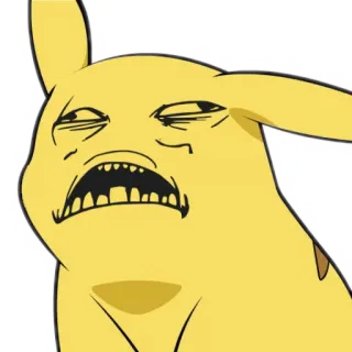 😣 Pikachu ปิกาจู, โปเกมอน, มีม, ตลก, การ์ตูน telegram sticker